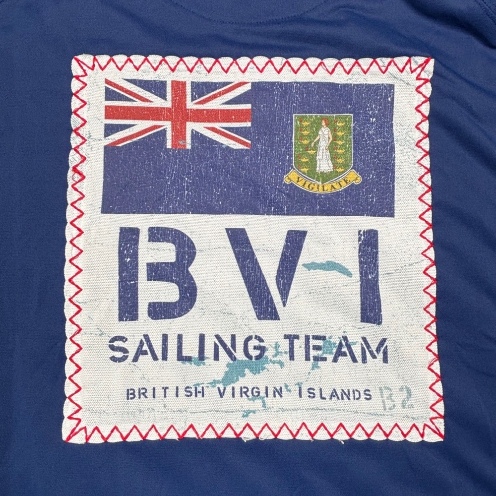 HIHO British Virgin Islands Sailing Team Quarter Zip Mens XL Blue Pullover